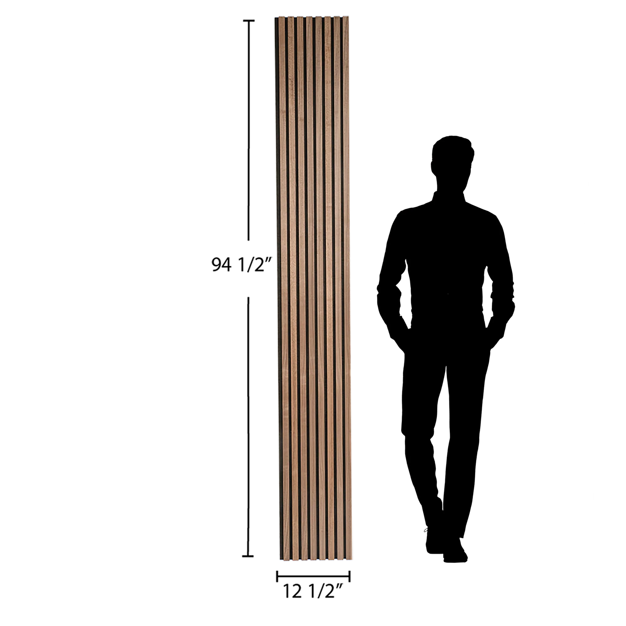 Smokey Oak Acoustic Panel, Varnished 1" Wide Slats - Harmony Series - Sold 2 Panels Per Carton - Image 7