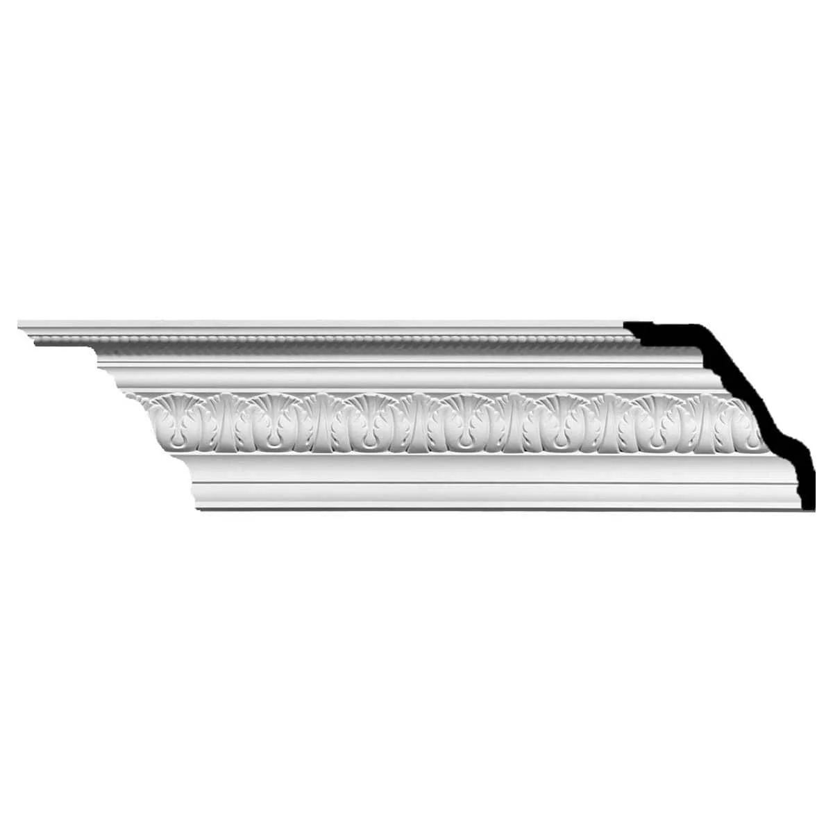 Tirana Crown Moulding, 6 7/8"H x 5 1/8"P x 8 5/8"F x 94 1/2"L
