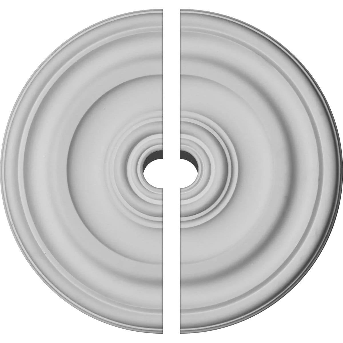 Traditional Ceiling Medallion, Two Piece (For Canopies up to 1 1/2")11 7/8"OD x 1 1/4"P