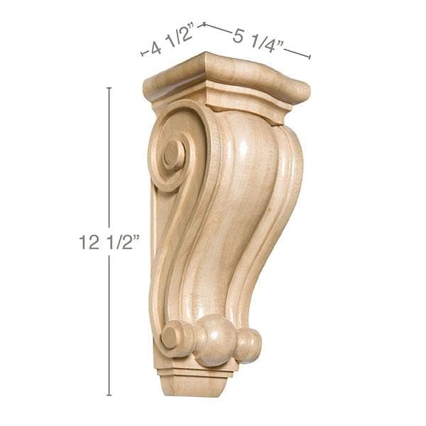 Traditional Corbel, 5 1/4''w x 12 1/2''h x 4 1/2''d
