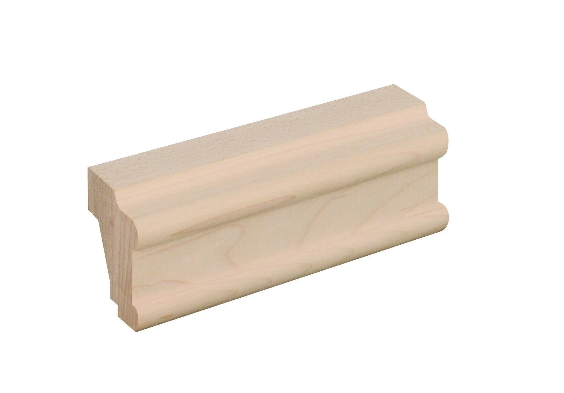 Traditional Light Rail Moulding for 3/4 Inserts, 1 3/4"w x 1 5/8"d x 8' length