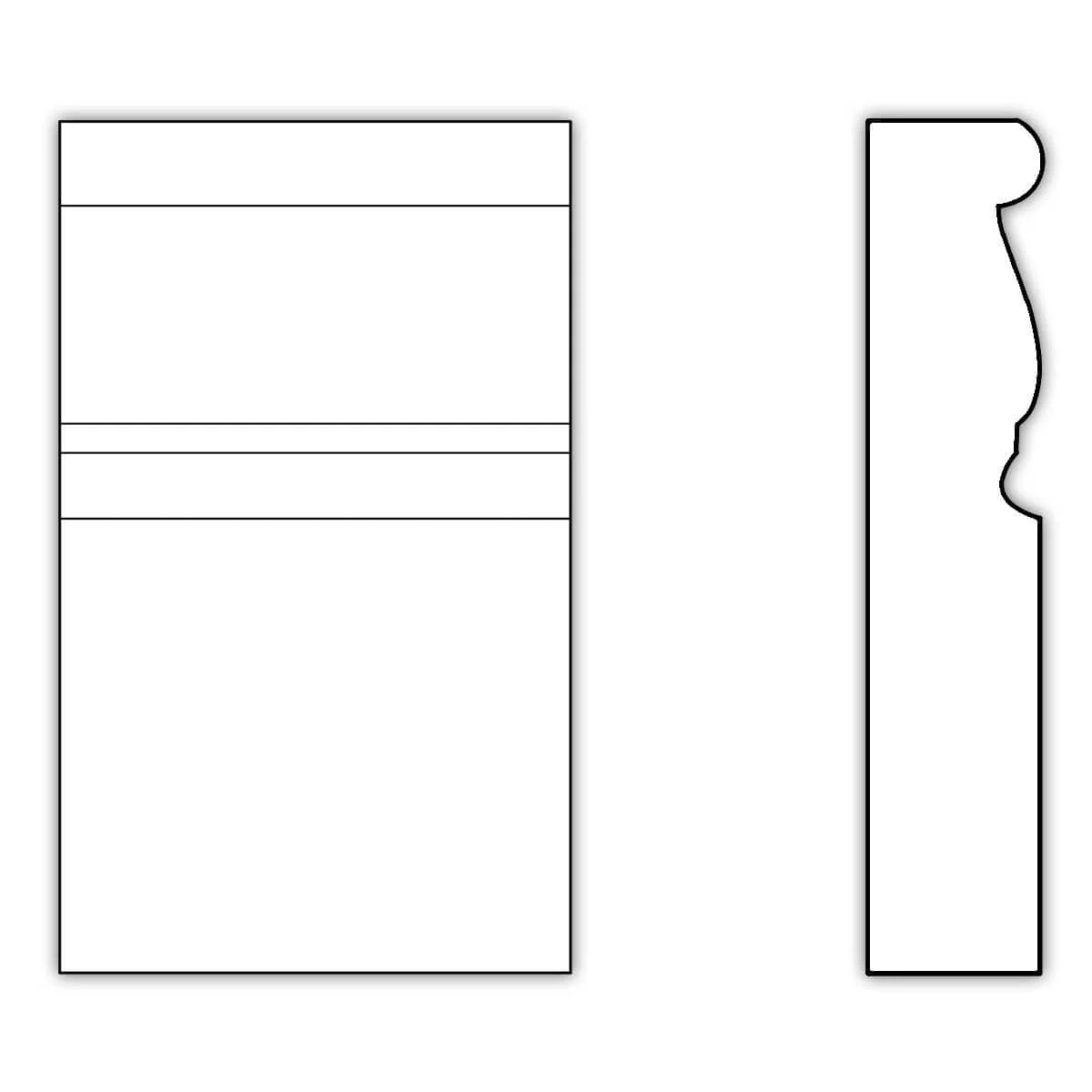 Traditional Plynth Block , 3"w x 1"d x 5"h
