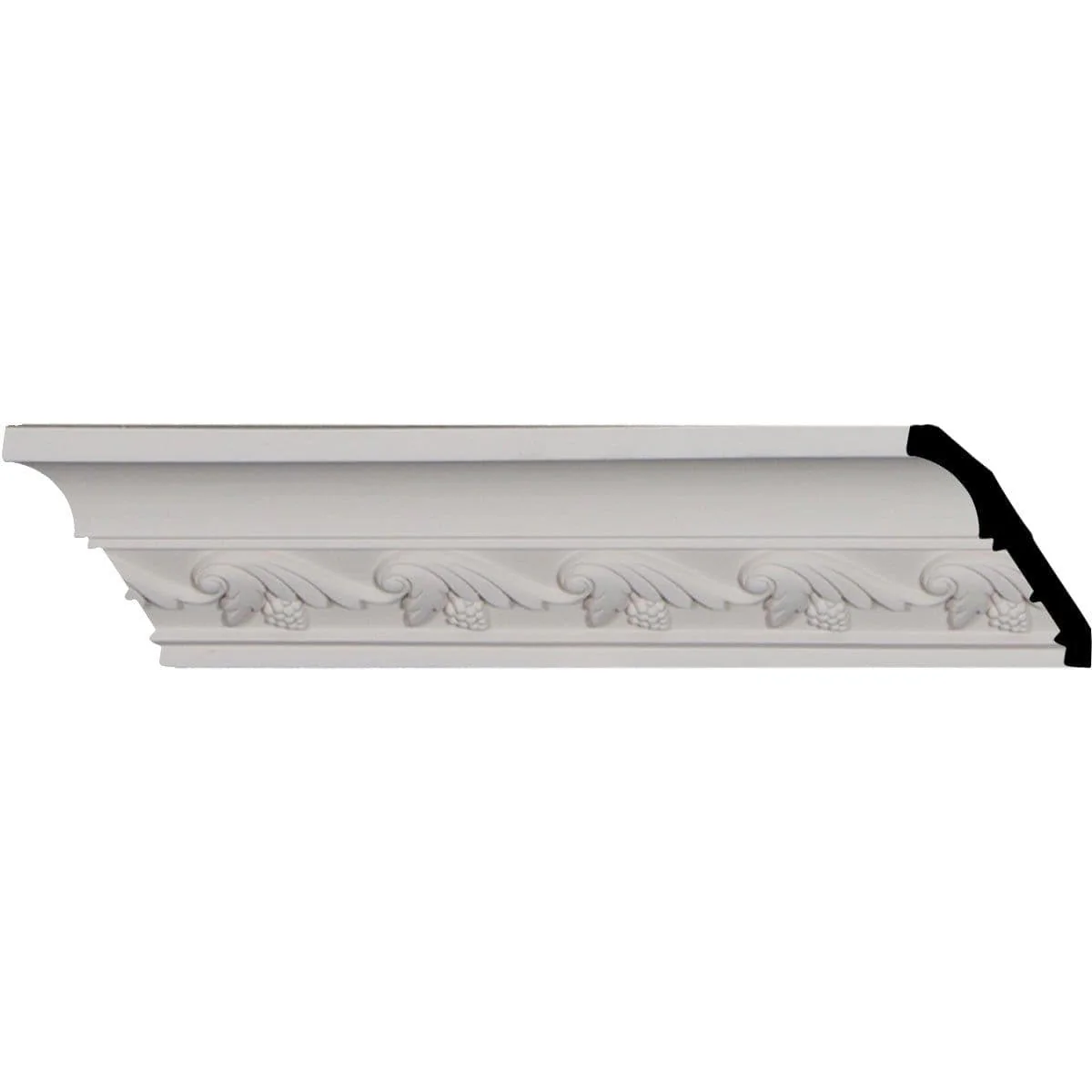 Tristan Crown Moulding, 2 3/4"H x 2 1/2"P x 3 5/8"F x 94 1/2"L, (2" Repeat)