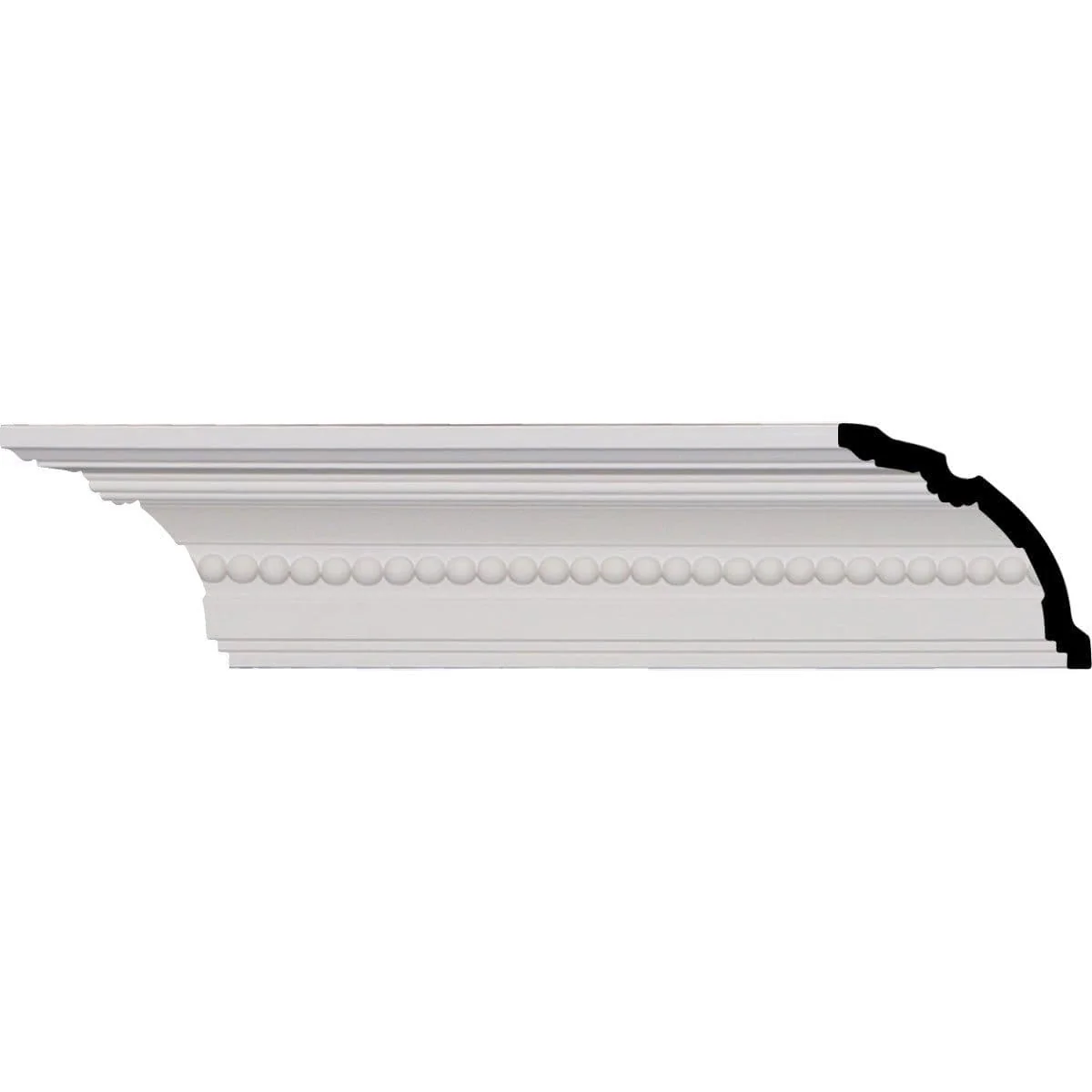 Valeriano Crown Moulding, 4"H x 3 3/4"P x 5 3/8"F x 94 1/2"L, (5/8" Repeat)