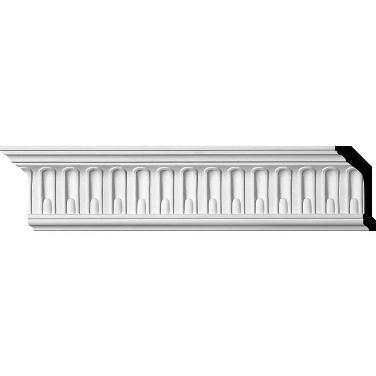 Viceroy Crown Moulding, 4"H x 2 1/2"P x 4 5/8"F x 94 1/2"L, (1 1/8" Repeat)