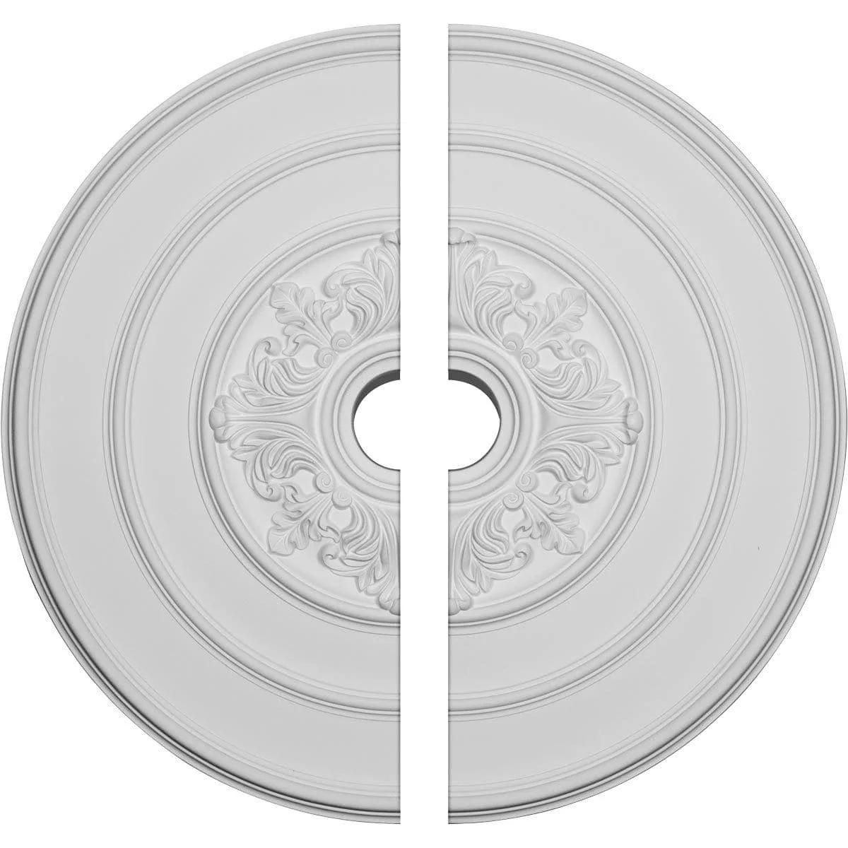 with Acanthus Leaves Ceiling Medallion, Two Piece (Fits Canopies up to 4 1/4")26"OD x 3 1/8"ID x 1 1/2"P