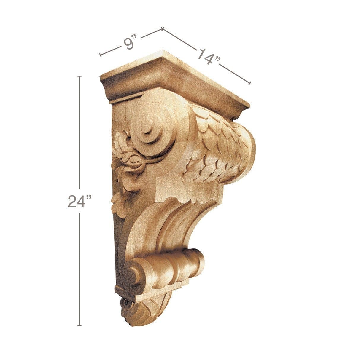 X-Large Imbricated Corbel, 14''w x 24''h x 9''d